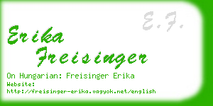 erika freisinger business card